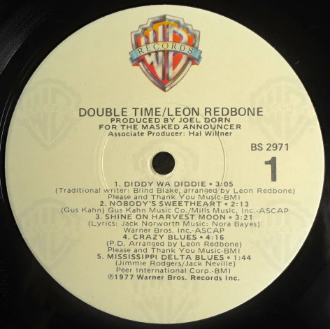 Leon Redbone - Double Time (LP, Album, RE) (Near Mint (NM or M-)) - Image 3