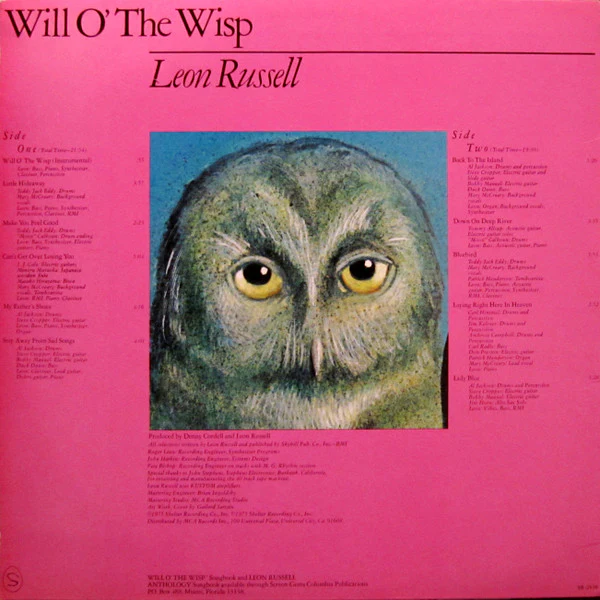 Leon Russell - Will O' The Wisp (LP, Album, Glo) (Very Good (VG)) - Image 3