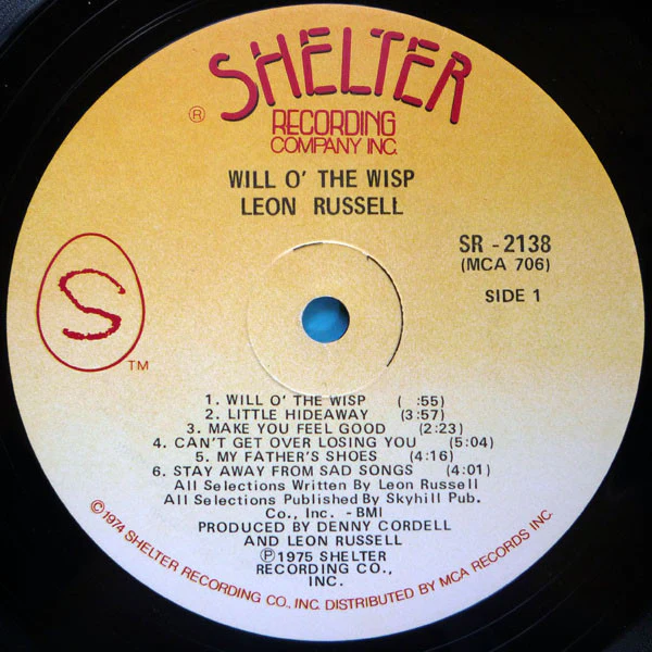 Leon Russell - Will O' The Wisp (LP, Album, Pin) (Very Good Plus (VG+)) - Image 3