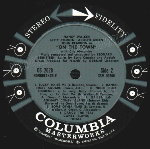 Leonard Bernstein , Lyrics By Betty Comden And Adolph Green - "On The Town" (LP, Ter) (Very Good (VG)) - Image 4