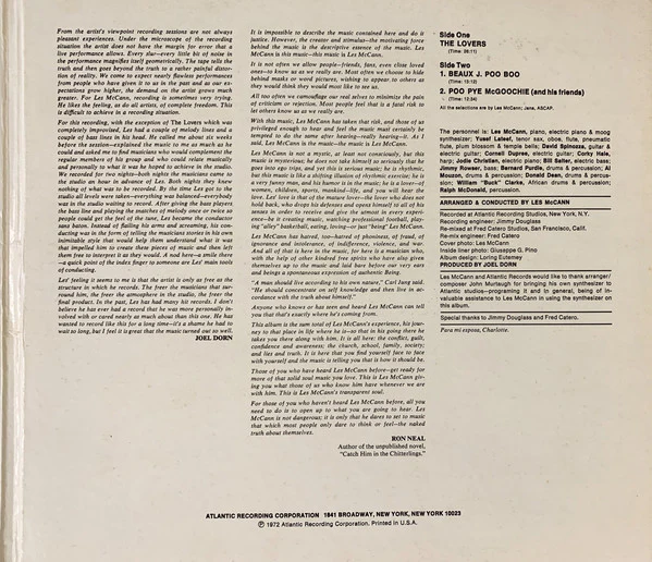 Les McCann - Invitation To Openness (LP, Album, RI) (Very Good Plus (VG+)) - Image 4
