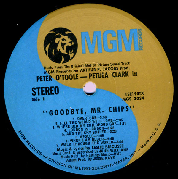 Leslie Bricusse, Peter O'Toole - Goodbye, Mr. Chips (LP, Album) (Very Good Plus (VG+)) - Image 3