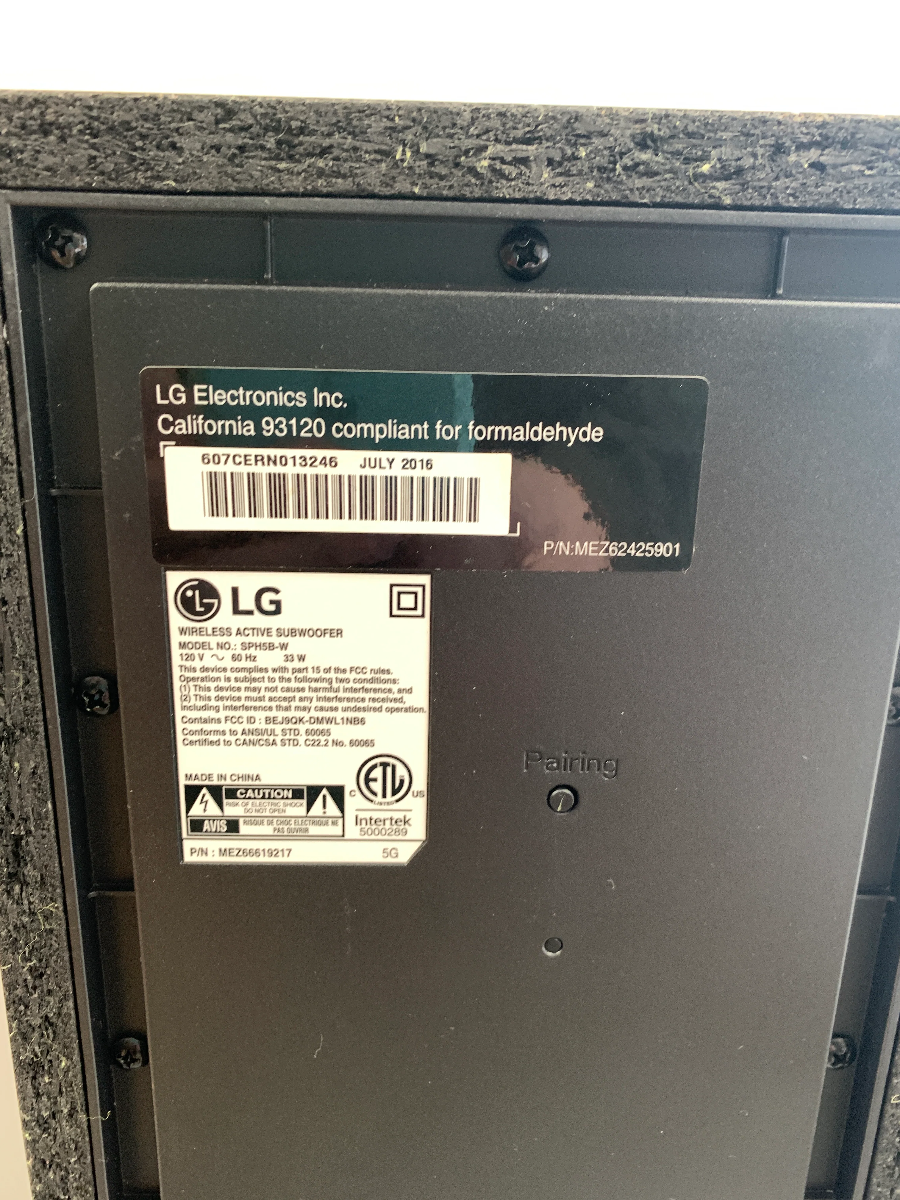 LG SHC4 Sound Bar * Wireless Subwoofer * Remote * Manual - Image 10