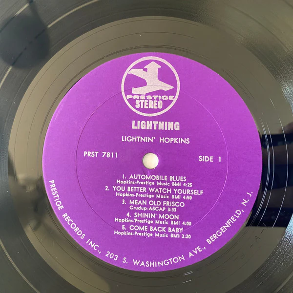 Lightnin' Hopkins - Lightnin' (The Blues of Lightnin' Hopkins) (LP, RM) (Very Good Plus (VG+)) - Image 3