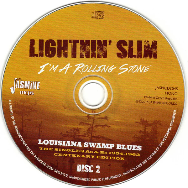 Lightnin' Slim* - I'm A Rolling Stone: Louisiana Swamp Blues (2xCD, Comp, Mono) (Near Mint (NM or M-)) - Image 4