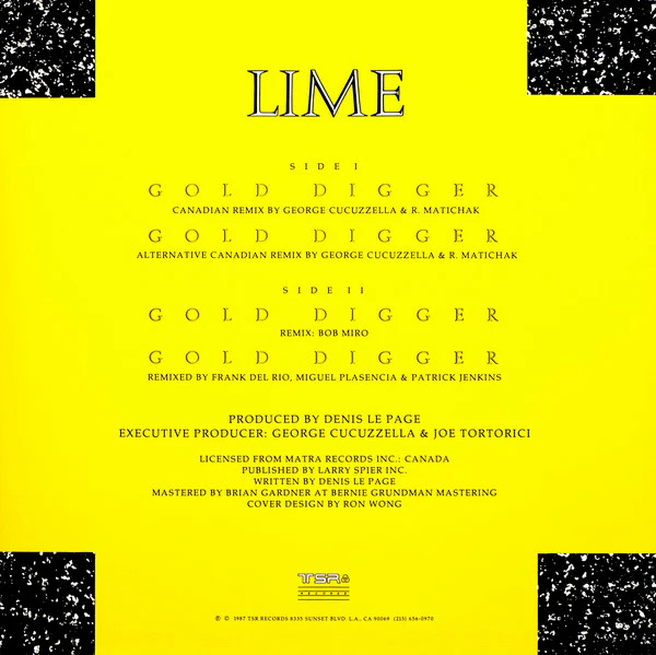Lime  - Gold Digger (12") (Near Mint (NM or M-)) - Image 2