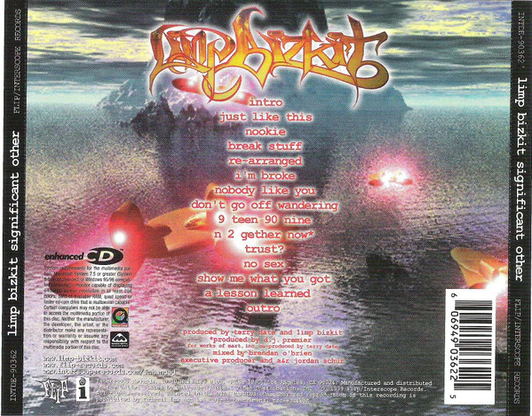Limp Bizkit - Significant Other (CD, Album, Enh, Cle) (Very Good Plus (VG+)) - Image 2