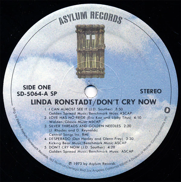 Linda Ronstadt - Don't Cry Now (LP, Album, RE, SP ) (Very Good Plus (VG+)) - Image 3