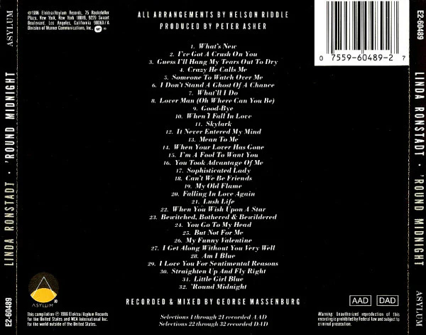 Linda Ronstadt - 'Round Midnight (2xCD, Comp, Club) (Very Good Plus (VG+)) - Image 5