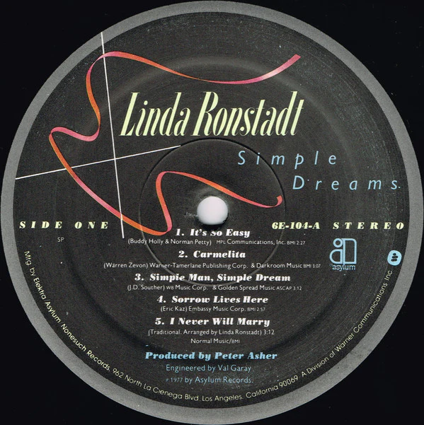 Linda Ronstadt - Simple Dreams (LP, Album, SP ) (Very Good Plus (VG+)) - Image 5
