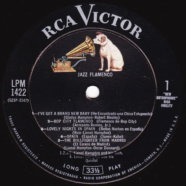 Lionel Hampton And His Orchestra - Jazz Flamenco (LP, Mono) (Very Good (VG)) - Image 3