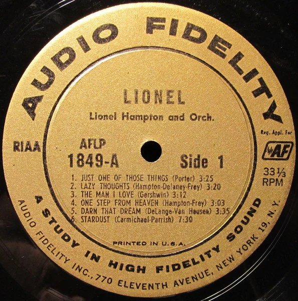 Lionel Hampton And His Orchestra - Lionel...Plays Drums, Vibes, Piano (LP, Album, Mono) (Very Good Plus (VG+)) - Image 3