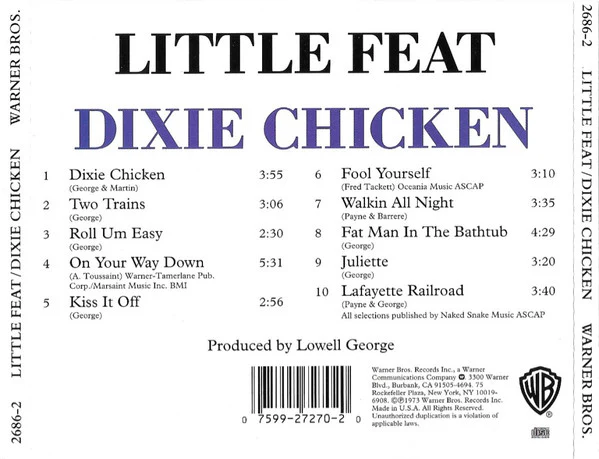 Little Feat - Dixie Chicken (CD, Album, RE, RP) (Near Mint (NM or M-)) - Image 2