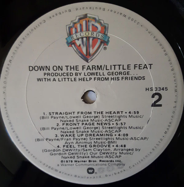 Little Feat - Down On The Farm (LP, Album, Gol) (Very Good Plus (VG+)) - Image 4