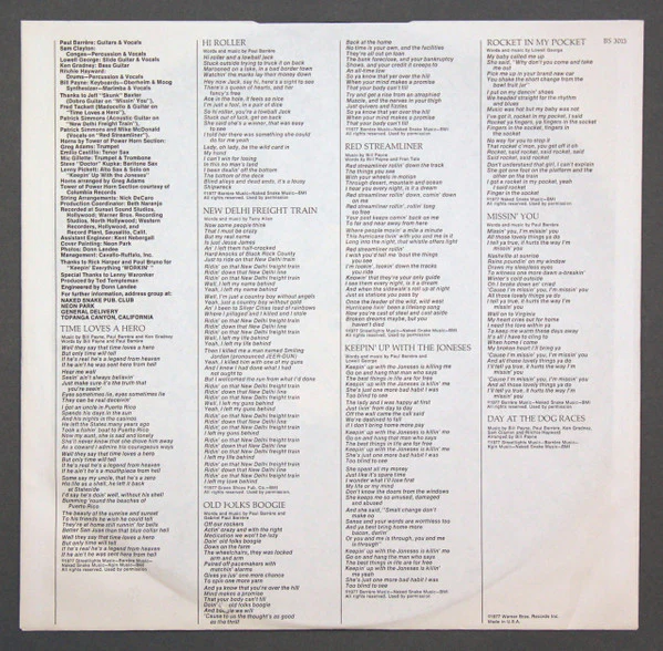 Little Feat - Time Loves A Hero (LP, Album, Win) (Very Good Plus (VG+)) - Image 5