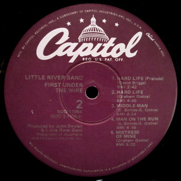 Little River Band - First Under The Wire (LP, Album, Win) (Very Good Plus (VG+)) - Image 4