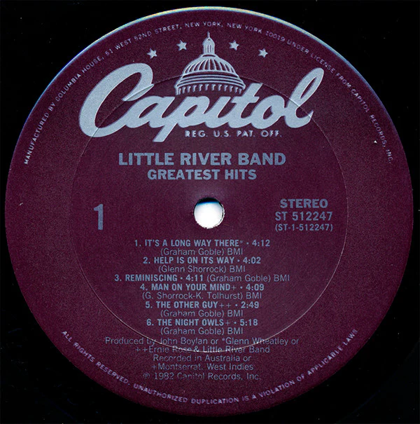 Little River Band - Greatest Hits (LP, Comp, Club, Car) (Very Good (VG)) - Image 3