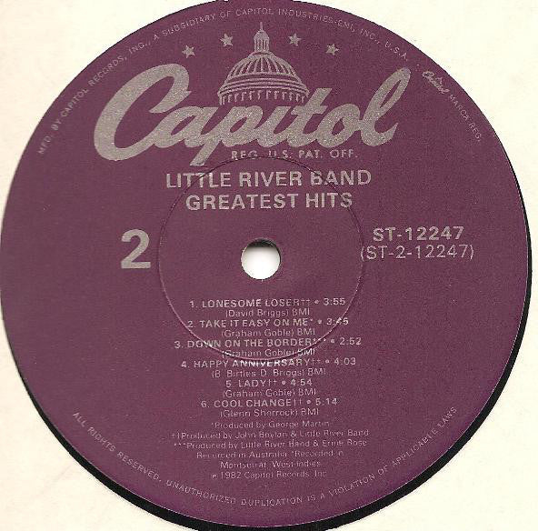 Little River Band - Greatest Hits (LP, Comp, Win) (Very Good Plus (VG+)) - Image 4