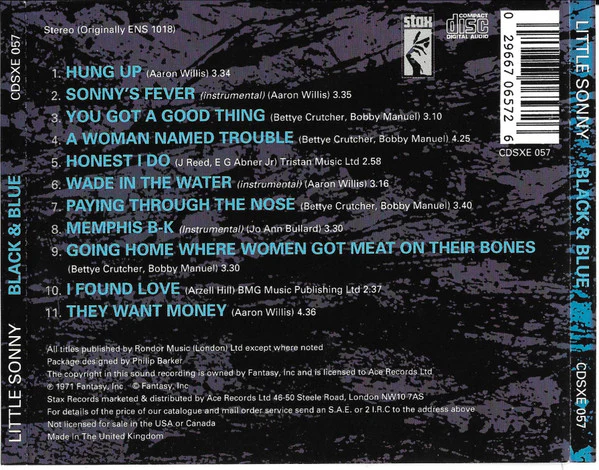 Little Sonny - Black & Blue (CD, Album, RE) (Very Good Plus (VG+)) - Image 2