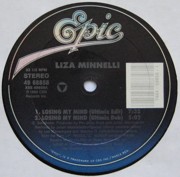 Liza Minnelli - Losing My Mind (12", Car) (Very Good Plus (VG+)) - Image 4