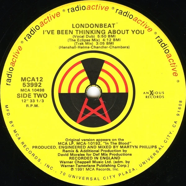 Londonbeat - I've Been Thinking About You (12", Glo) (Very Good Plus (VG+)) - Image 4