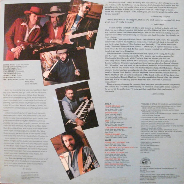 Lonnie Mack - Strike Like Lightning (LP, Album, Hub) (Near Mint (NM or M-)) - Image 2