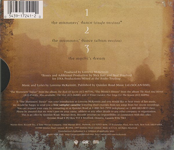Loreena McKennitt - The Mummers' Dance (CD, Single) (Near Mint (NM or M-)) - Image 2