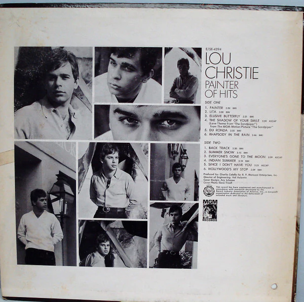 Lou Christie - Painter Of Hits (LP, Album, Mono, Wad) (Very Good Plus (VG+)) - Image 2