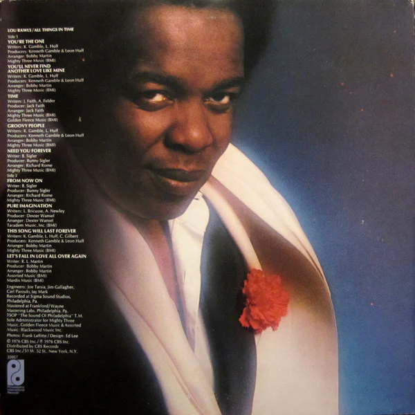 Lou Rawls - All Things In Time (LP, Album, Pit) (Very Good (VG)) - Image 2