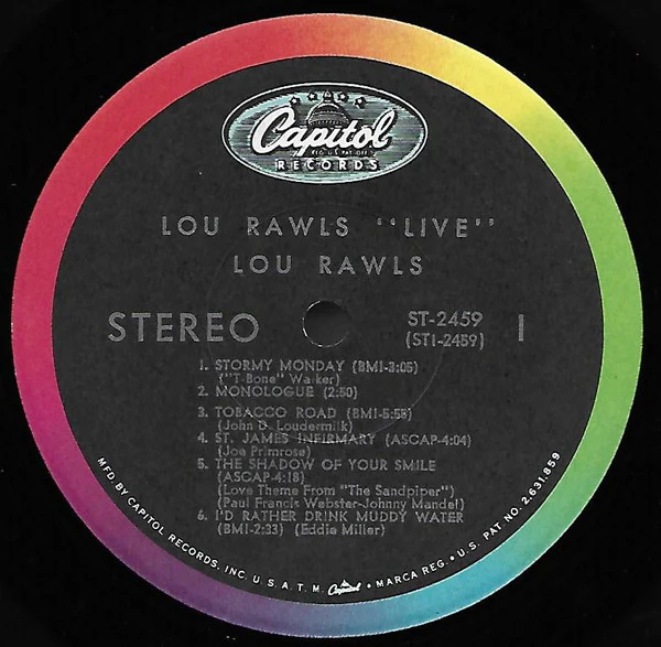 Lou Rawls - Live! (LP, Album, Scr) (Very Good (VG)) - Image 2