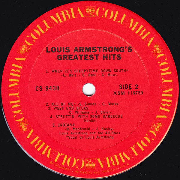 Louis Armstrong - Greatest Hits (LP, Comp, RP) (Near Mint (NM or M-)) - Image 4