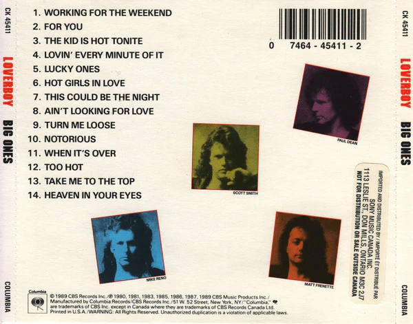 Loverboy - Big Ones (CD, Comp) (Near Mint (NM or M-)) - Image 3
