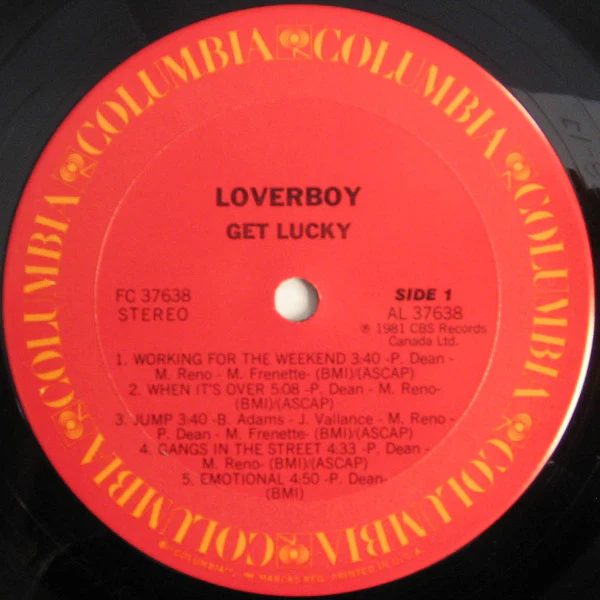 Loverboy - Get Lucky (LP, Album, Pit) (Very Good (VG)) - Image 3