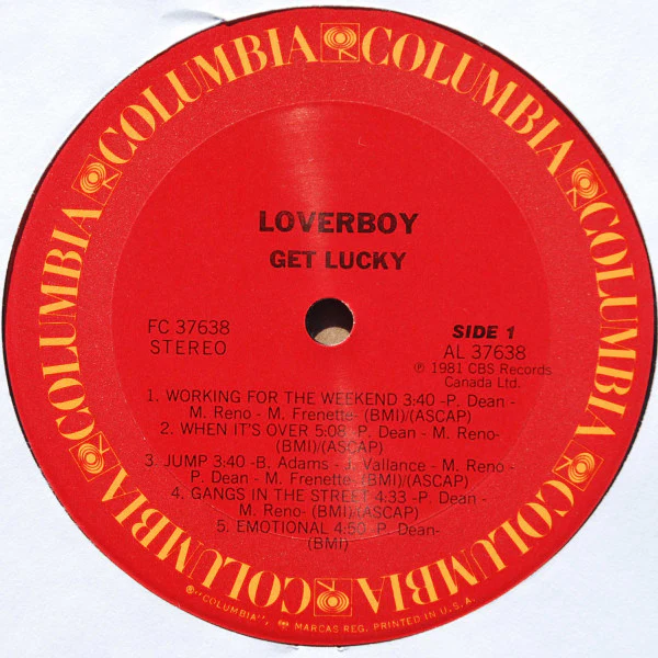 Loverboy - Get Lucky (LP, Album, Ter) (Near Mint (NM or M-)) - Image 3