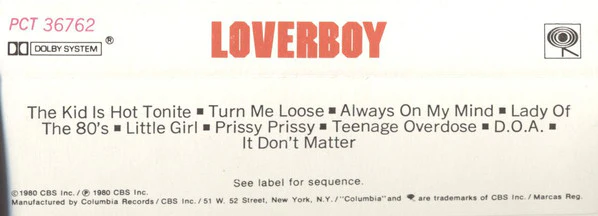 Loverboy - Loverboy (Cass, Album, RE, Gre) (Very Good Plus (VG+)) - Image 2