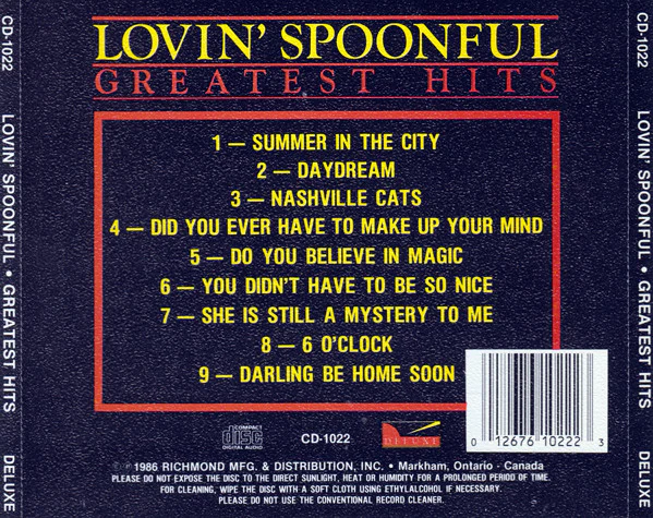 The Lovin' Spoonful - Greatest Hits (CD, Comp) (Near Mint (NM or M-)) - Image 2