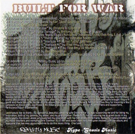 Loyal -N- Karl Lazlo - Built For War (CD, Album) (Mint (M)) - Image 2