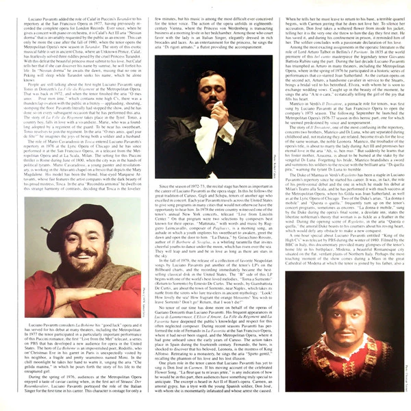 Luciano Pavarotti - Pavarotti's Greatest Hits (2xLP, Comp, Pre) (Near Mint (NM or M-)) - Image 2