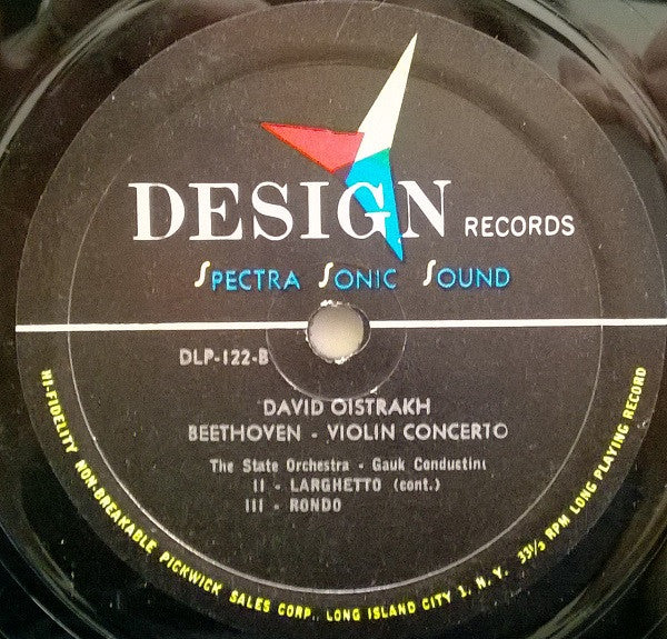 Ludwig van Beethoven, David Oistrach, Russian State Symphony Orchestra, Alexander Gauk - Violin Concerto (LP, Mono) (Very Good Plus (VG+)) - Image 5