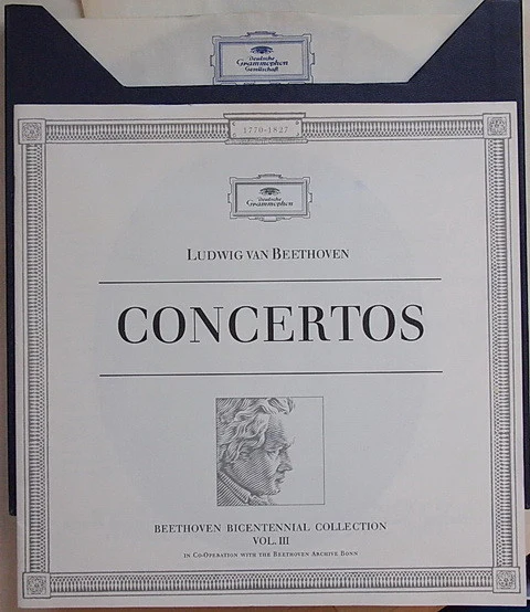 Ludwig van Beethoven - Ferdinand Leitner, Herbert Von Karajan, Berliner Philharmoniker, Wilhelm Kempff, Christian Ferras - Concertos (5xLP, Aut + Box, Comp) (Very Good Plus (VG+)) - Image 2