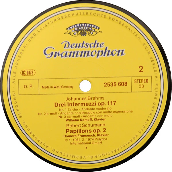 Ludwig Van Beethoven, Franz Schubert, Johannes Brahms, Robert Schumann, Wolfgang Amadeus Mozart, Wilhelm Kempff, Emil Gilels, Jörg Demus, Homero Francesch - Für Elise - Die Schönsten Romantischen Klavierstücke (LP, Comp) (Near Mint (NM or M-)) - Image 4