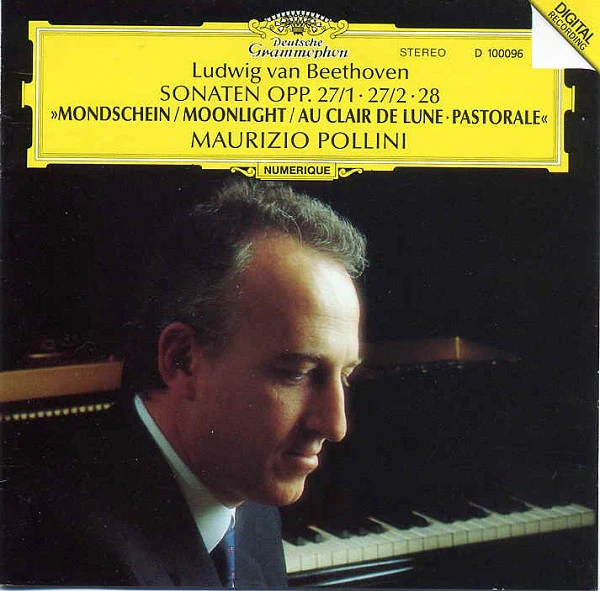 Ludwig van Beethoven, Maurizio Pollini - Sonaten Opp. 27/1 • 27/2 • 28 »Mondschein = Moonlight = Au Clair De Lune • Pastorale« (CD, Club) (Near Mint (NM or M-))