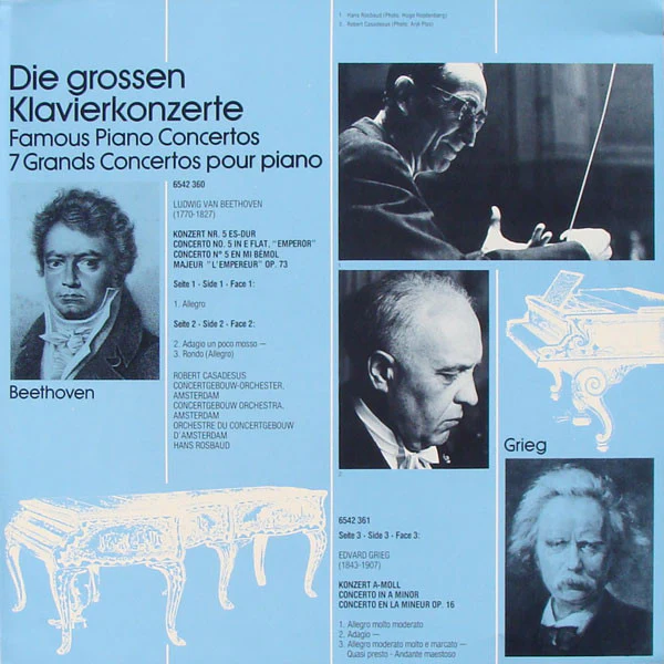 Ludwig van Beethoven - Robert Schumann - Frédéric Chopin - Franz Liszt - Edvard Grieg - Pyotr Ilyich Tchaikovsky - Sergei Vasilyevich Rachmaninoff - Die Grossen Klavierkonzerte (4xLP, Comp + Box) (Mint (M)) - Image 3