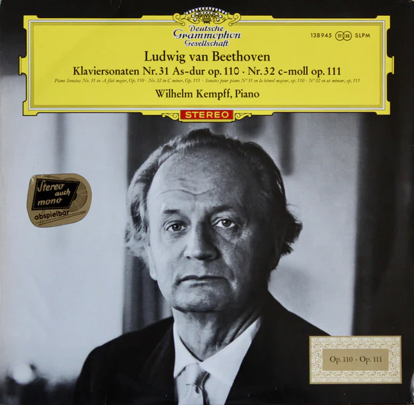 Ludwig Van Beethoven, Wilhelm Kempff - Klaviersonate Nr. 31 As-dur Op. 110, Klaviersonate Nr. 32 C-moll Op. 111 (LP, Album, Red) (Near Mint (NM or M-))