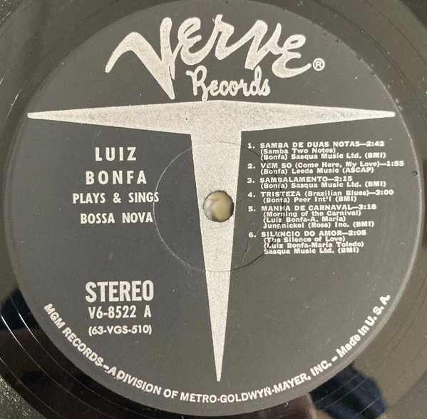 Luiz Bonfá - Plays And Sings Bossa Nova (LP, Album) (Very Good Plus (VG+)) - Image 5