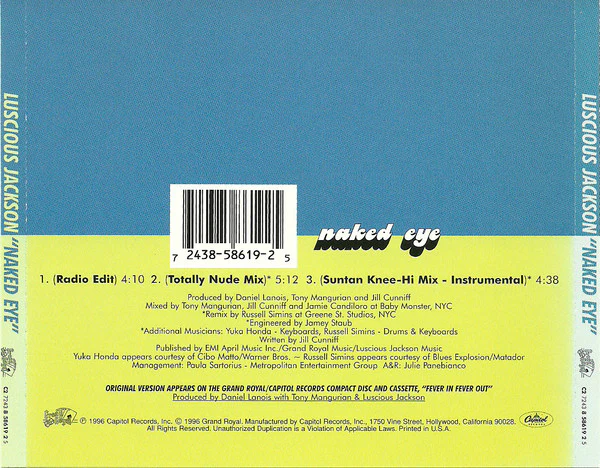 Luscious Jackson - Naked Eye (CD, Single) (Near Mint (NM or M-)) - Image 3