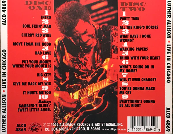 Luther Allison - Live In Chicago (2xCD, Album) (Near Mint (NM or M-)) - Image 2