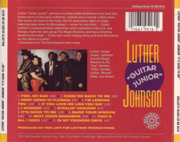Luther "Guitar Junior" Johnson - It's Good To Me (CD, Album) (Near Mint (NM or M-)) - Image 2
