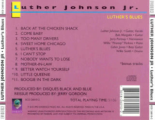 Luther Johnson Jr* - Luther's Blues (CD, Album, RE) (Very Good Plus (VG+)) - Image 3