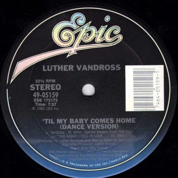 Luther Vandross - 'Til My Baby Comes Home (12", Single) (Mint (M)) - Image 3